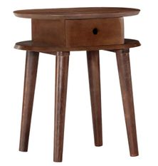 Table de chevet 1 tiroir acacia massif foncé Sopra