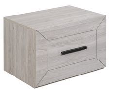 Table de chevet 1 tiroir bois de chêne gris Maeva