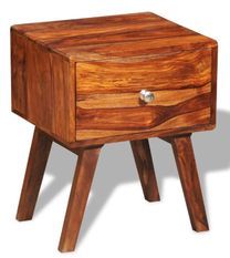 Table de chevet 1 tiroir sesham massif foncé Boken
