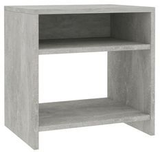 Table de chevet 2 étagères bois gris effet béton Fefi