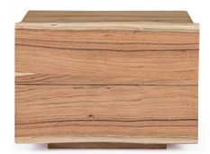 Table de chevet 2 tiroirs bois acacia naturel Denia 60 cm