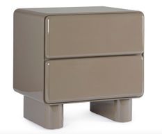 Table de chevet 2 tiroirs OTILIA – finition brillante