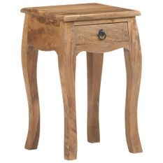 Table de chevet 28x28x46 cm Bois de manguier massif 3