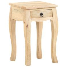 Table de chevet 28x28x46 cm Bois de manguier massif 2