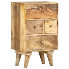 Table de chevet 36 x 30 x 60 cm Bois de manguier massif
