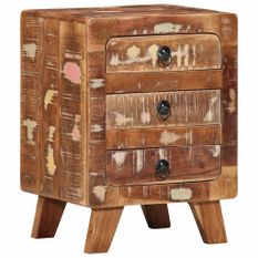 Table de chevet 37x32x50 cm bois massif de récupération