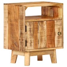 Table de chevet 40x30x50 cm Bois de manguier brut