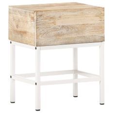 Table de chevet 40x30x50 cm Bois de manguier massif 2