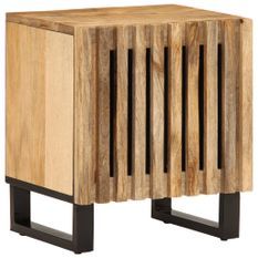 Table de chevet 40x33x46 cm bois de manguier massif brut