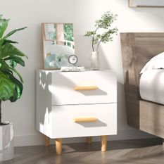 Table de chevet Blanc 40x35x47,5 cm