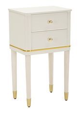 Table de chevet camille blanc cm 40x30x71