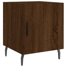 Table de chevet chêne marron 40x40x50 cm bois d’ingénierie