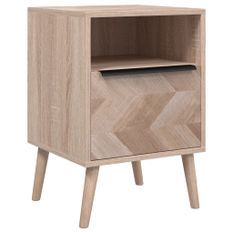 Table de chevet chêne sonoma 38,5x38,5x57 cm bois d’ingénierie