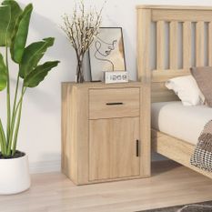 Table de chevet Chêne sonoma 50x36x60 cm Bois d'ingénierie