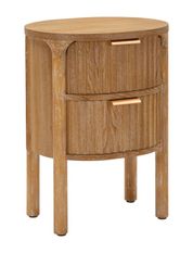 Table de chevet Gothenburg bois naturel 2 tiroirs