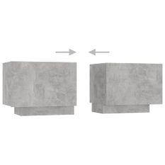 Table de chevet Gris béton 100x35x40 cm