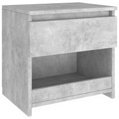 Table de chevet Gris béton 40x30x39 cm