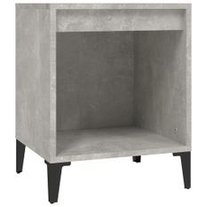 Table de chevet Gris béton 40x35x50 cm