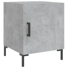 Table de chevet gris béton 40x40x50 cm bois d’ingénierie