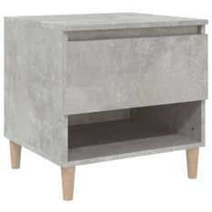 Table de chevet Gris béton 50x46x50 cm Bois d'ingénierie