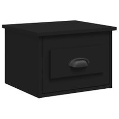 Table de chevet murale noir 41,5x36x28 cm