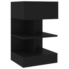 Table de chevet Noir 40x35x65 cm
