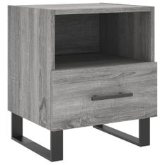Table de chevet sonoma gris 40x35x47,5 cm bois d’ingénierie
