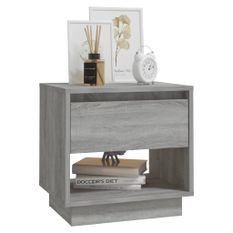 Table de chevet Sonoma gris 45x34x44 cm