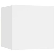Table de chevet suspendu Blanc 30,5x30x30 cm