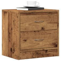 Table de chevet vieux bois 40x30x40 cm bois d'ingénierie