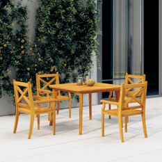 Table de jardin 110x110x75 cm Bois d'acacia solide