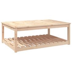 Table de jardin 121x82,5x45 cm bois massif de pin