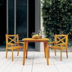 Table de jardin 85x85x75 cm Bois d'acacia solide