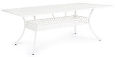 Table de jardin aluminium moulée blanc Kofiam 213 cm