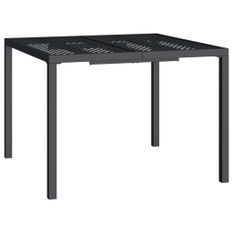 Table de jardin anthracite 100x100x72 cm acier