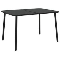 Table de jardin anthracite 110x80x71 cm acier