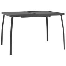 Table de jardin anthracite 110x80x72 cm Treillis d'acier