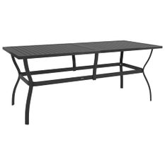 Table de jardin Anthracite 190x80x72 cm Acier