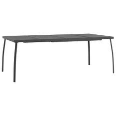 Table de jardin anthracite 200x100x72 cm Treillis d'acier