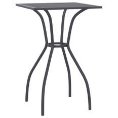 Table de jardin anthracite 50x50x72 cm treillis d'acier