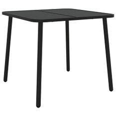 Table de jardin anthracite 80x80x71 cm acier