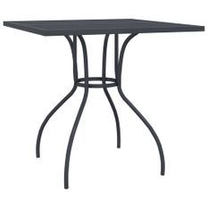 Table de jardin anthracite 80x80x72,5 cm Treillis d'acier