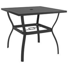 Table de jardin Anthracite 81,5x81,5x72 cm Acier