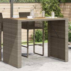 Table de jardin avec dessus en bois d'acacia gris 145x80x110 cm