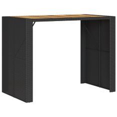 Table de jardin avec dessus en bois d'acacia noir 145x80x110 cm