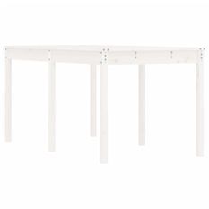 Table de jardin blanc 159,5x82,5x76 cm bois massif de pin