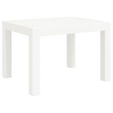 Table de jardin blanc 59x47x40 cm PP