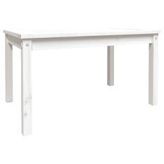 Table de jardin blanc 82,5x50,5x45 cm bois massif de pin