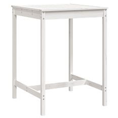 Table de jardin blanc 82,5x82,5x110 cm bois massif de pin