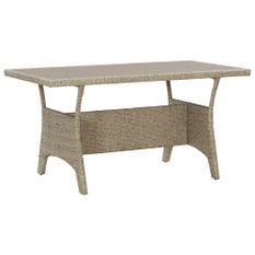 Table de jardin Gris 120x70x66 cm Résine tressée 2